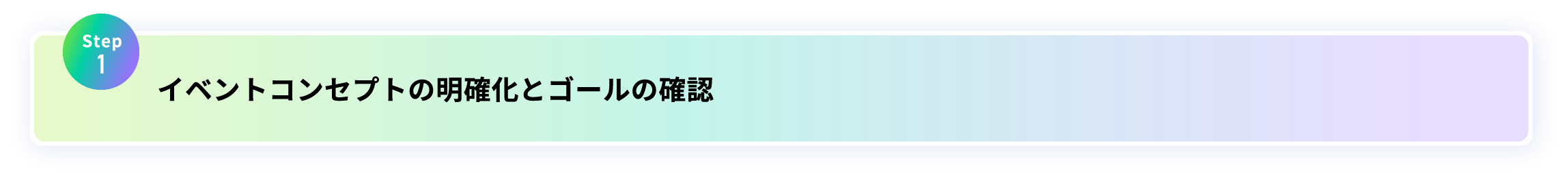 STEP1 イベントコンセプトの明確化とゴールの確認